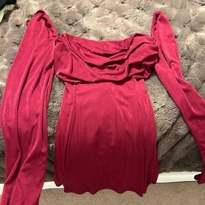 Lucy in the sky red longsleeve dress